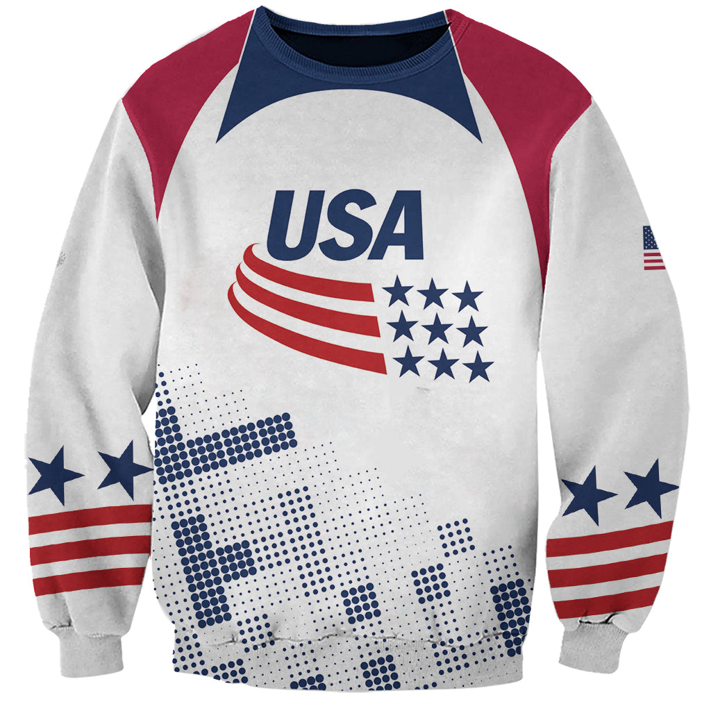 Personalized USA 2024 Soccer Sweatshirt The Stars and Stripes Go Champion