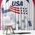 USA 2024 Soccer Window Curtain The Stars and Stripes Go Champion