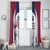 USA 2024 Soccer Window Curtain The Stars and Stripes Go Champion