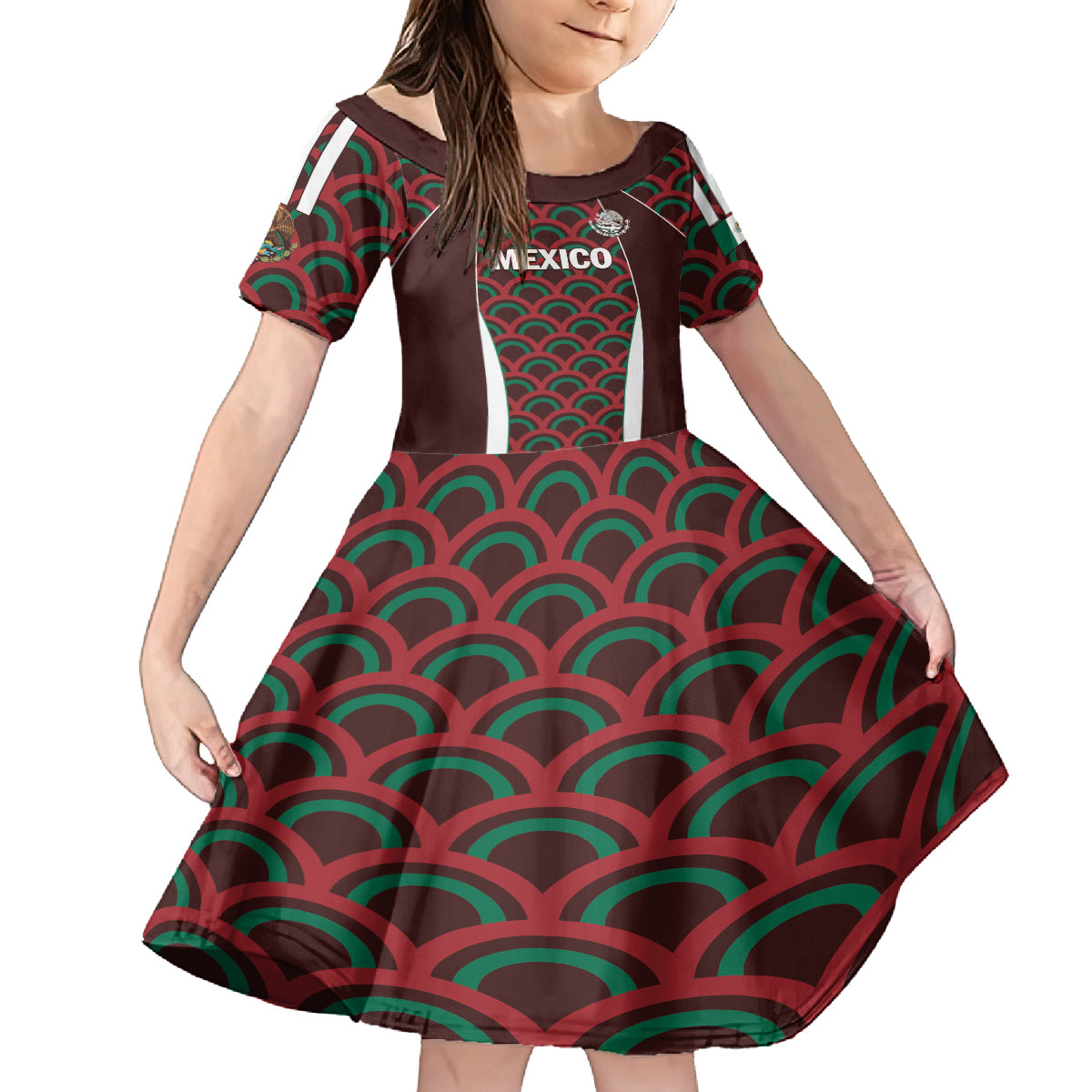 Personalized Mexico 2024 Football Kid Short Sleeve Dress Come On El Tri LT01