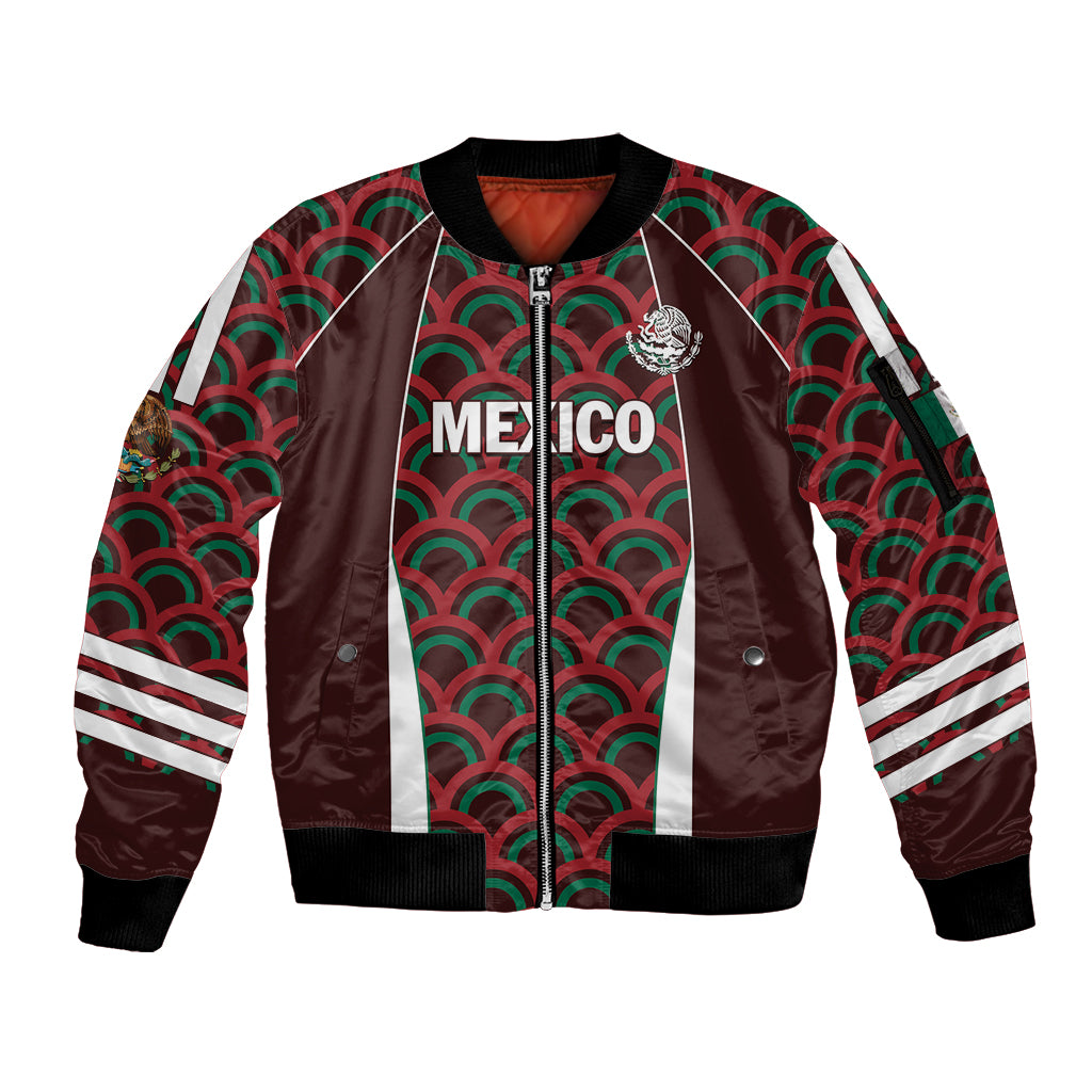 Personalized Mexico 2024 Football Sleeve Zip Bomber Jacket Come On El Tri