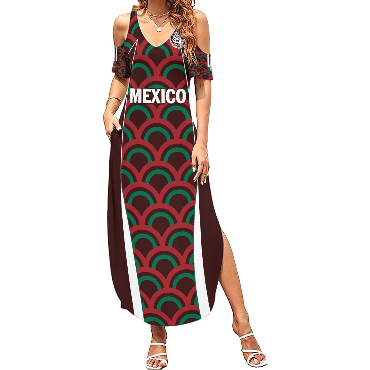 Personalized Mexico 2024 Football Summer Maxi Dress Come On El Tri LT01