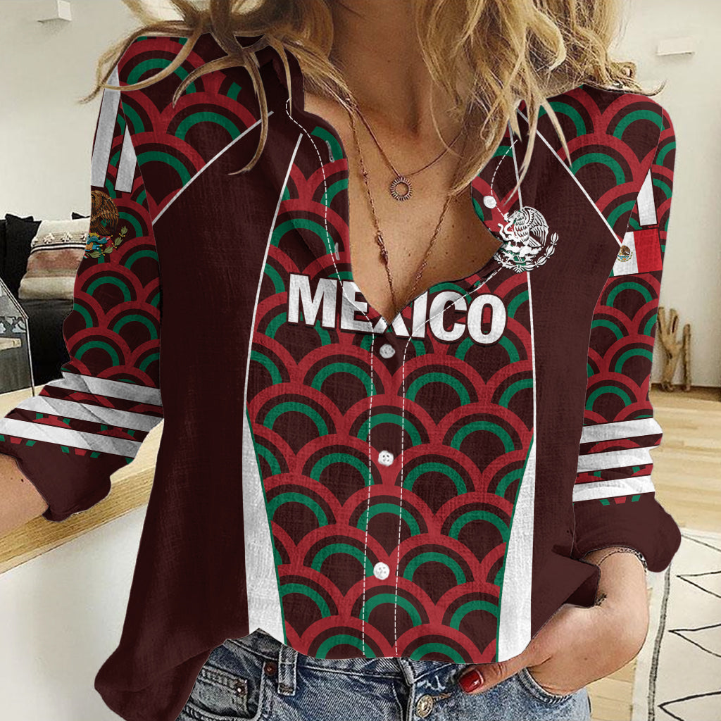 Personalized Mexico 2024 Football Women Casual Shirt Come On El Tri