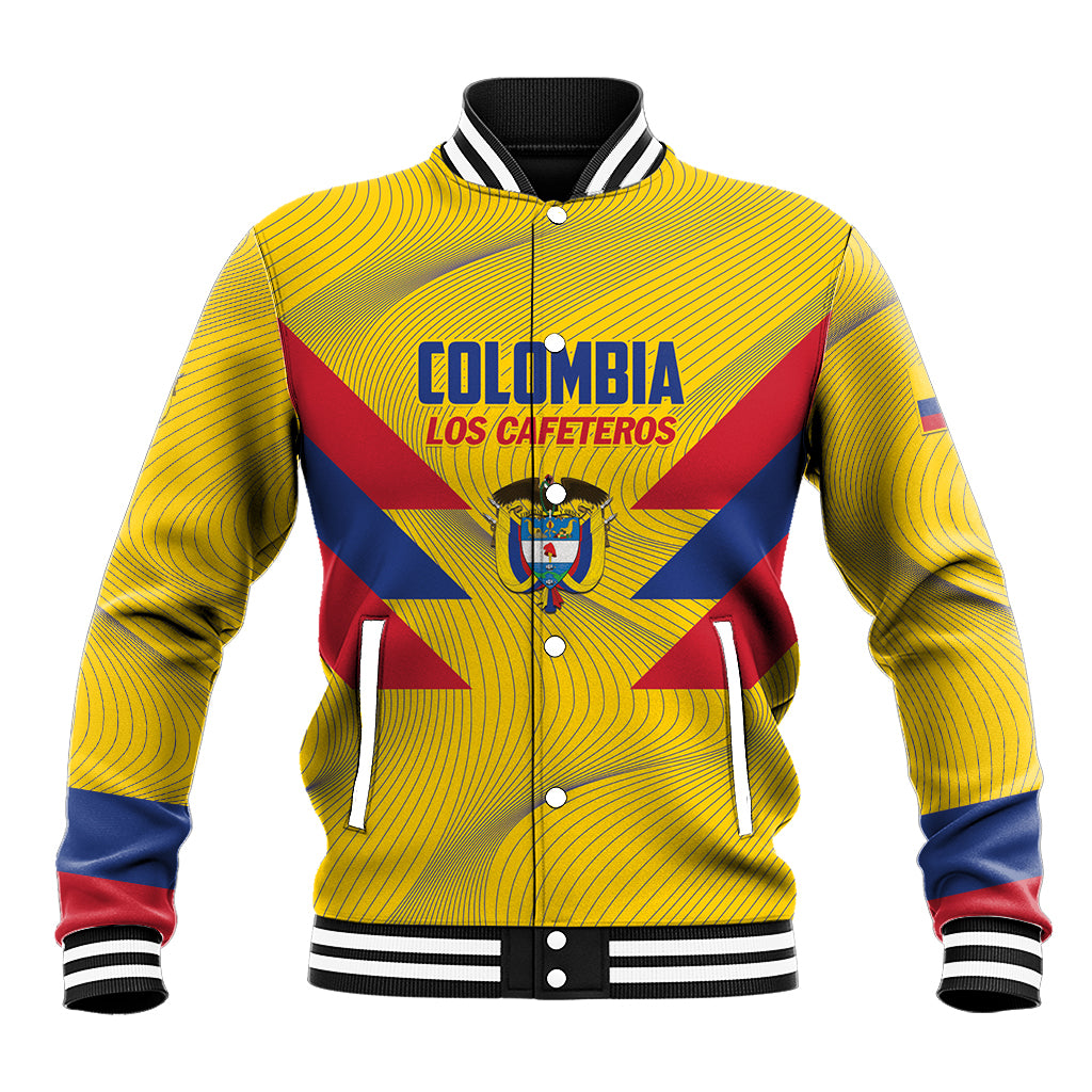 Personalized Colombia 2024 Football Baseball Jacket Go Los Cafeteros - Wonder Print Shop