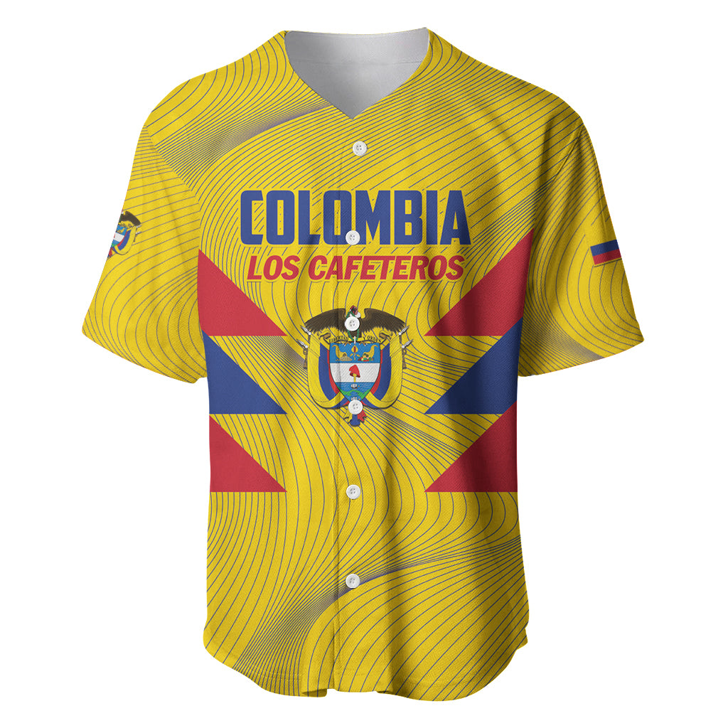 Personalized Colombia 2024 Football Baseball Jersey Go Los Cafeteros - Wonder Print Shop