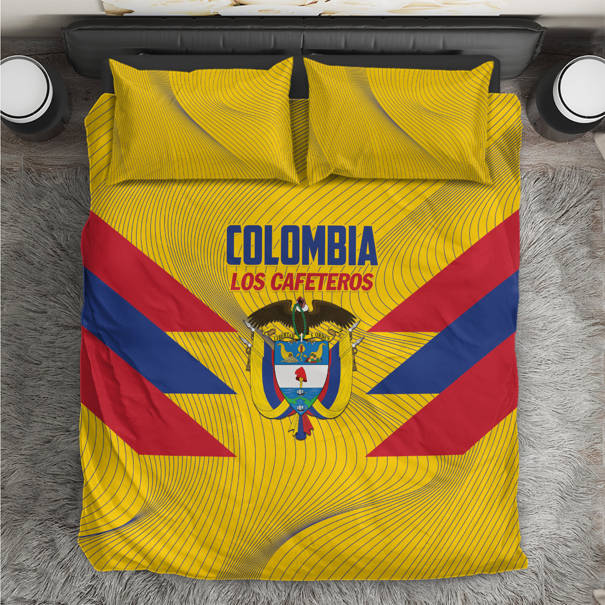 Colombia 2024 Football Bedding Set Go Los Cafeteros - Wonder Print Shop