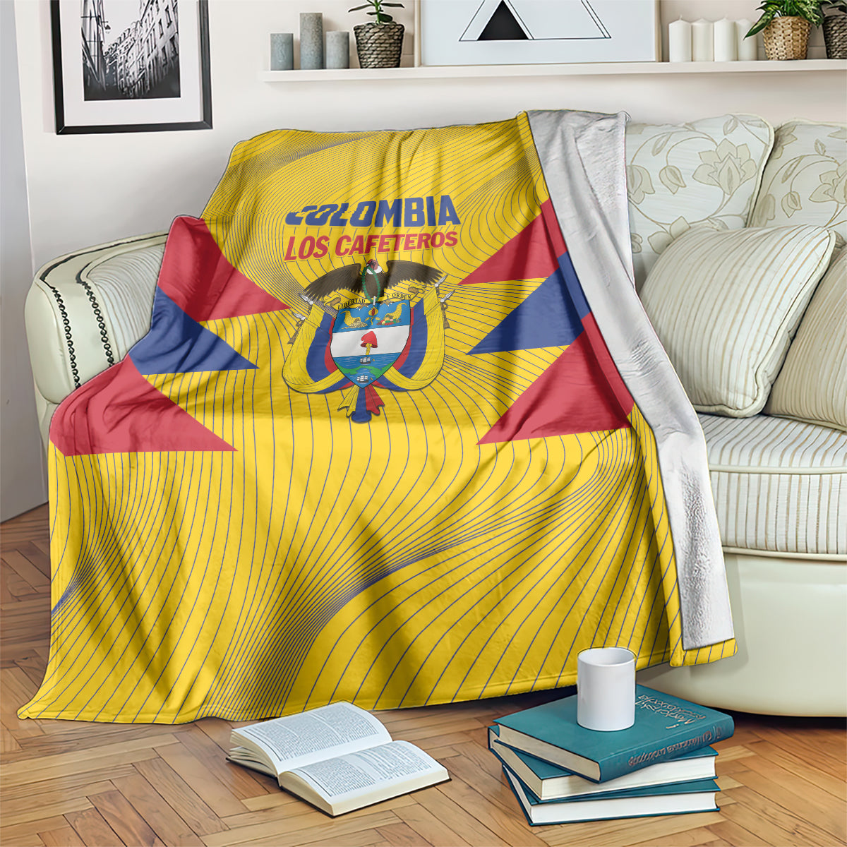 Colombia 2024 Football Blanket Go Los Cafeteros