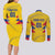 Personalized Colombia 2024 Football Couples Matching Long Sleeve Bodycon Dress and Long Sleeve Button Shirt Go Los Cafeteros - Wonder Print Shop