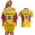 Personalized Colombia 2024 Football Couples Matching Off Shoulder Short Dress and Hawaiian Shirt Go Los Cafeteros - Wonder Print Shop