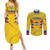 Personalized Colombia 2024 Football Couples Matching Summer Maxi Dress and Long Sleeve Button Shirt Go Los Cafeteros - Wonder Print Shop