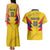 Personalized Colombia 2024 Football Couples Matching Tank Maxi Dress and Hawaiian Shirt Go Los Cafeteros - Wonder Print Shop