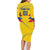 Personalized Colombia 2024 Football Family Matching Long Sleeve Bodycon Dress and Hawaiian Shirt Go Los Cafeteros - Wonder Print Shop