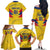 Personalized Colombia 2024 Football Family Matching Off The Shoulder Long Sleeve Dress and Hawaiian Shirt Go Los Cafeteros - Wonder Print Shop