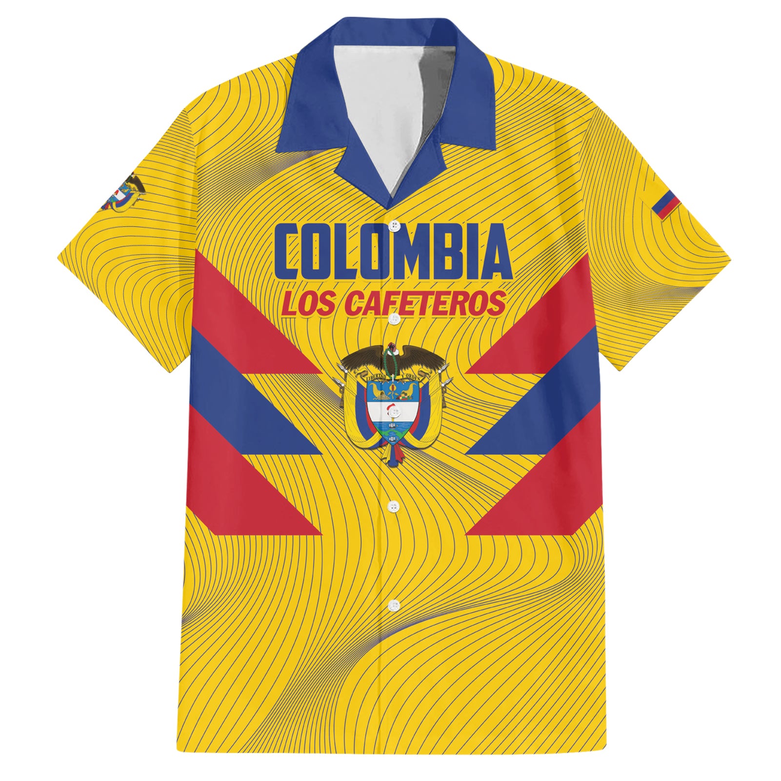 Personalized Colombia 2024 Football Hawaiian Shirt Go Los Cafeteros - Wonder Print Shop