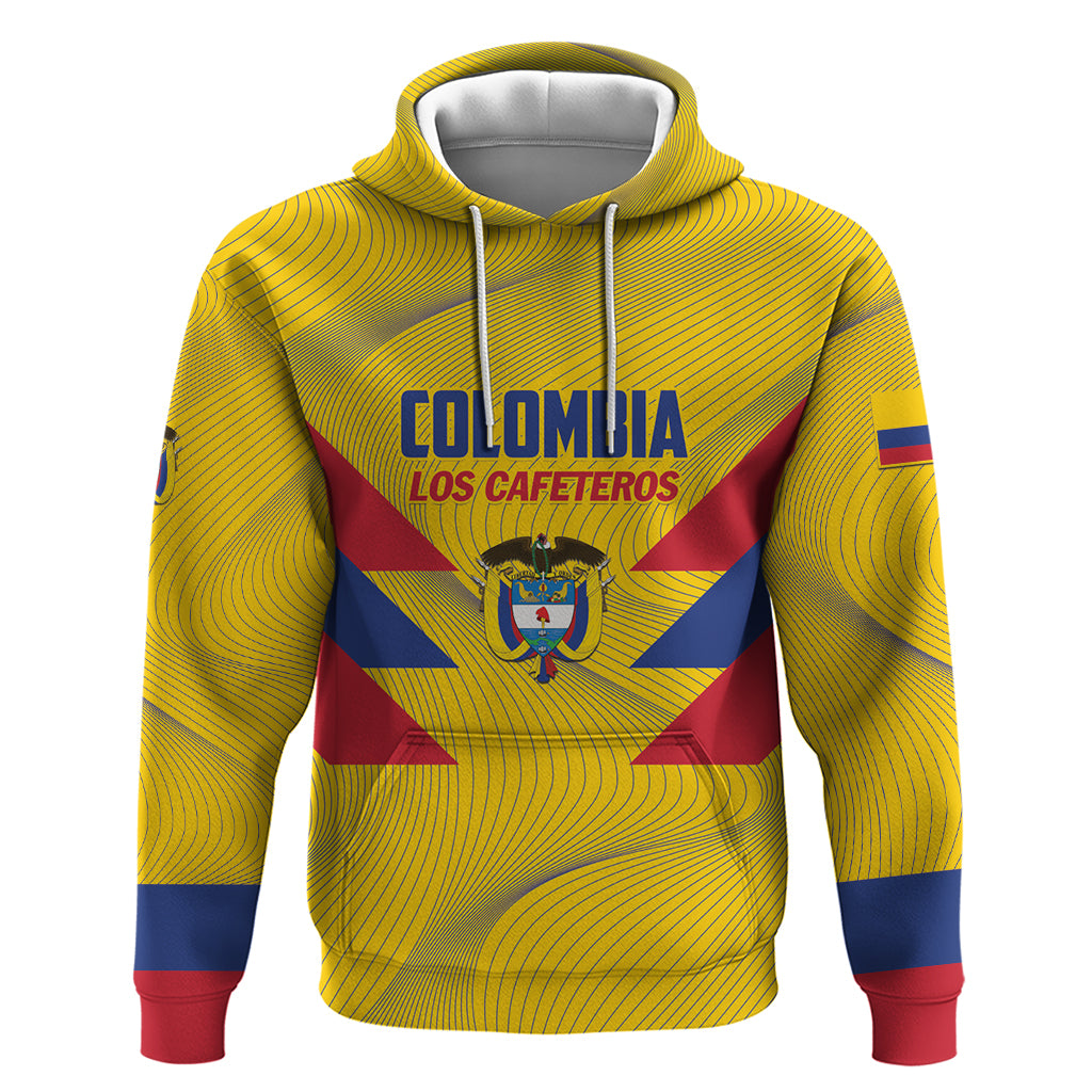 Personalized Colombia 2024 Football Hoodie Go Los Cafeteros - Wonder Print Shop