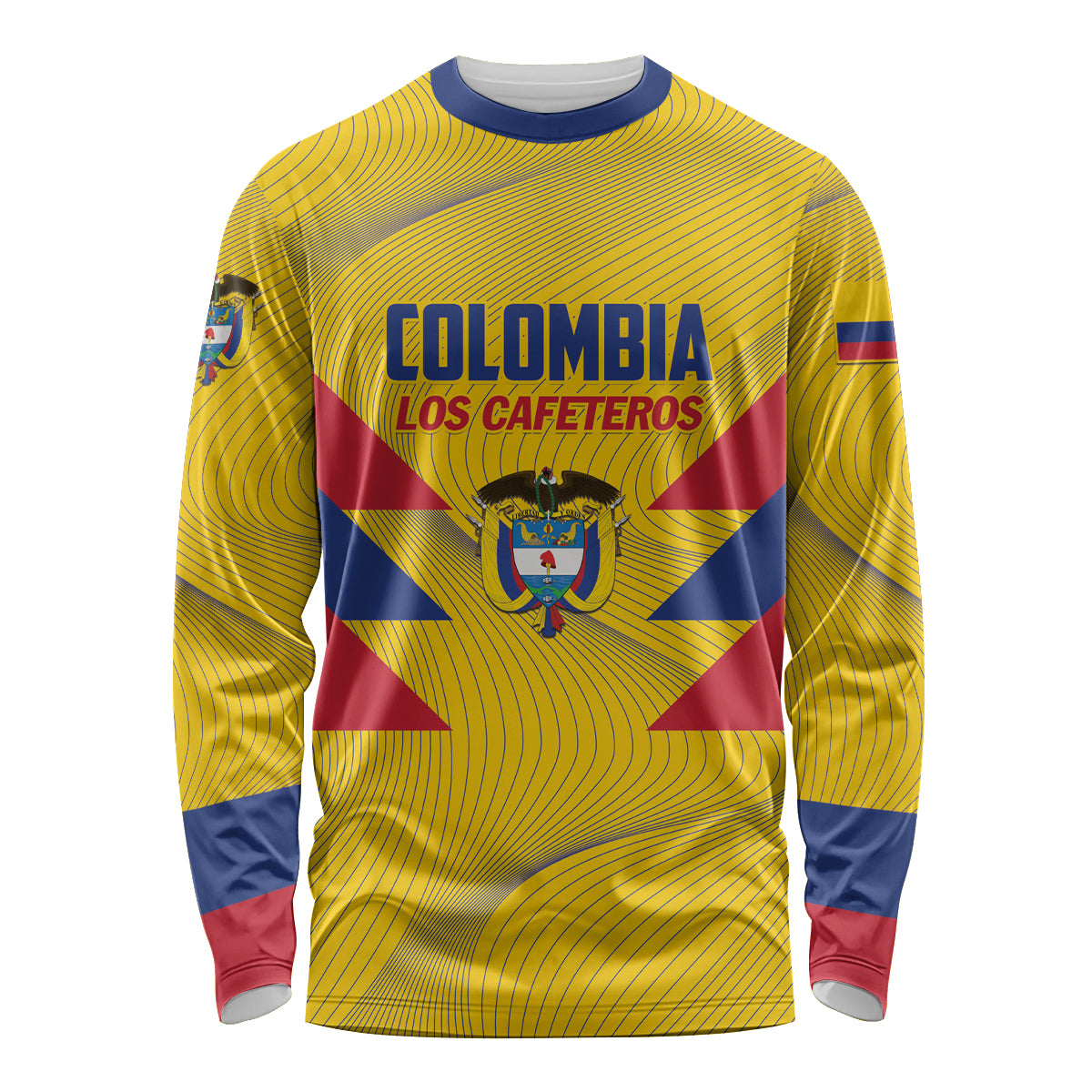 Personalized Colombia 2024 Football Long Sleeve Shirt Go Los Cafeteros - Wonder Print Shop