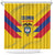 Colombia 2024 Football Shower Curtain Go Los Cafeteros