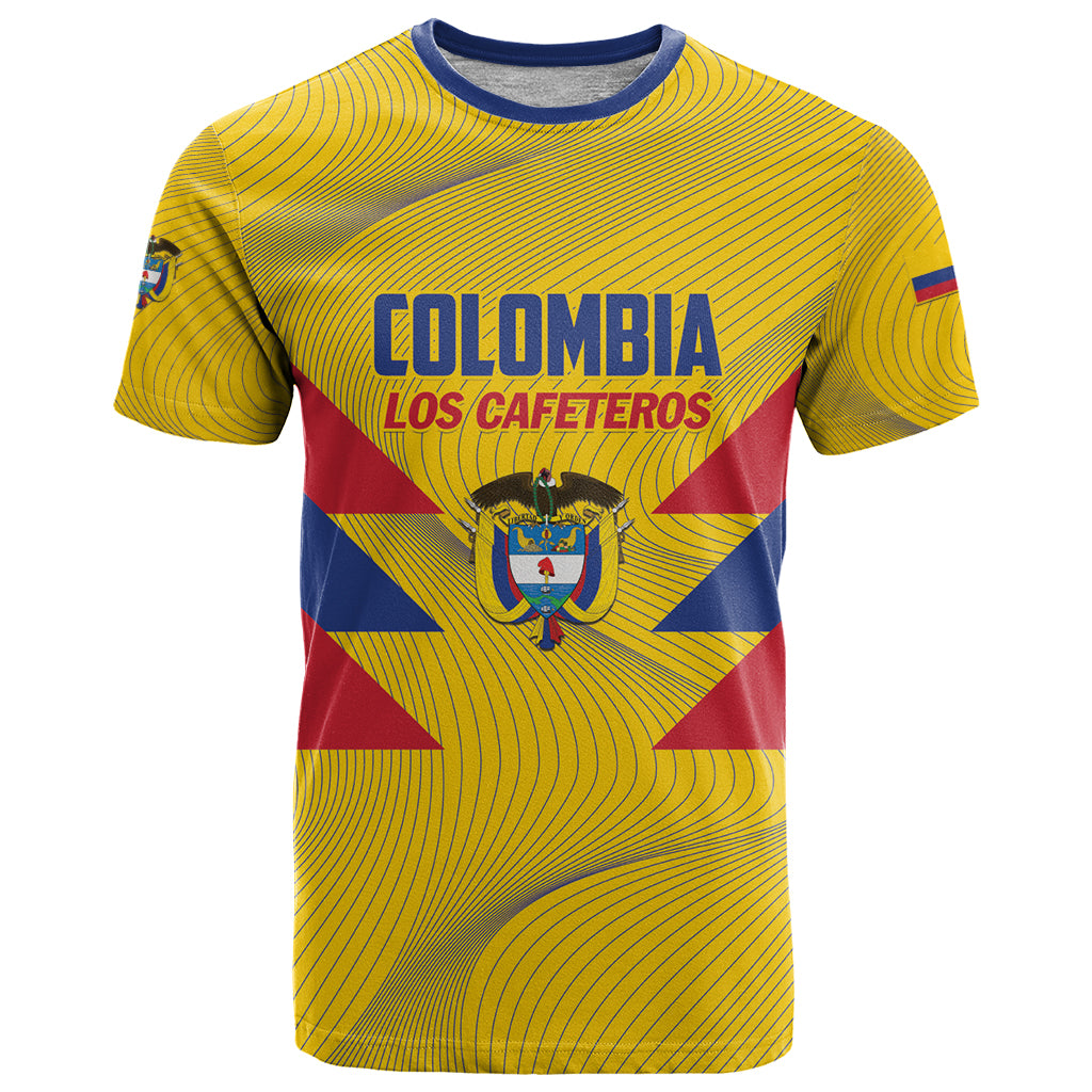 Personalized Colombia 2024 Football T Shirt Go Los Cafeteros