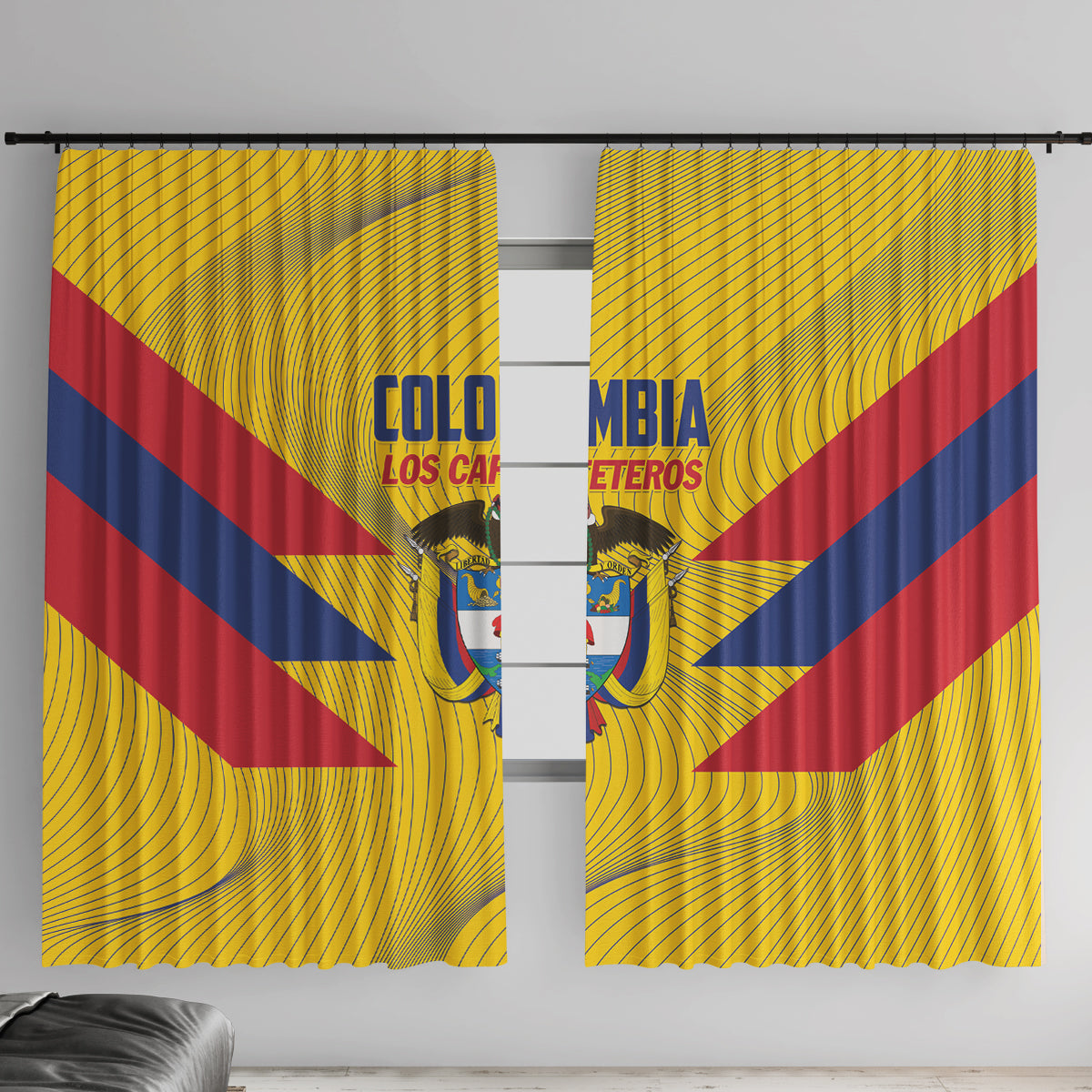 Colombia 2024 Football Window Curtain Go Los Cafeteros - Wonder Print Shop