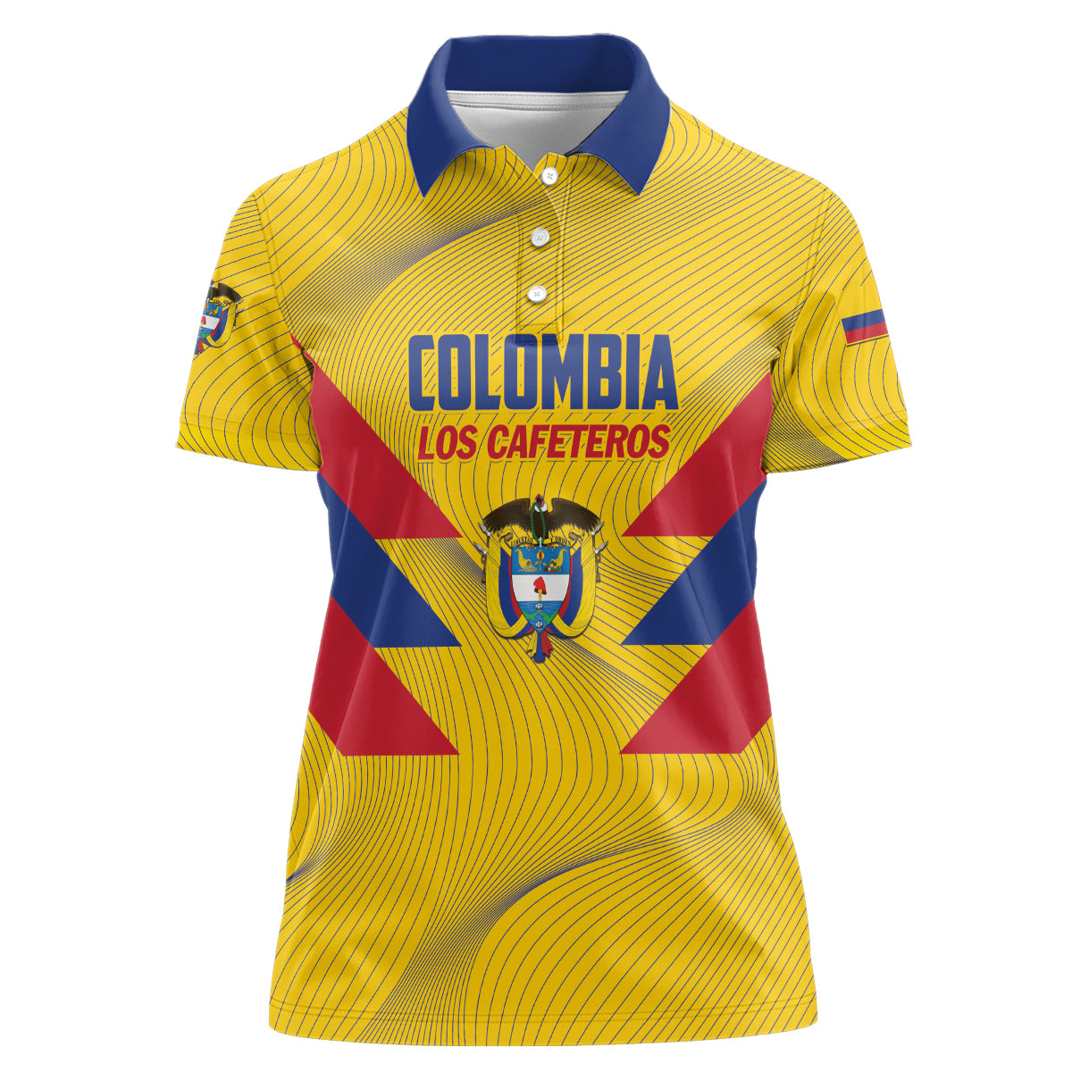 Personalized Colombia 2024 Football Women Polo Shirt Go Los Cafeteros - Wonder Print Shop