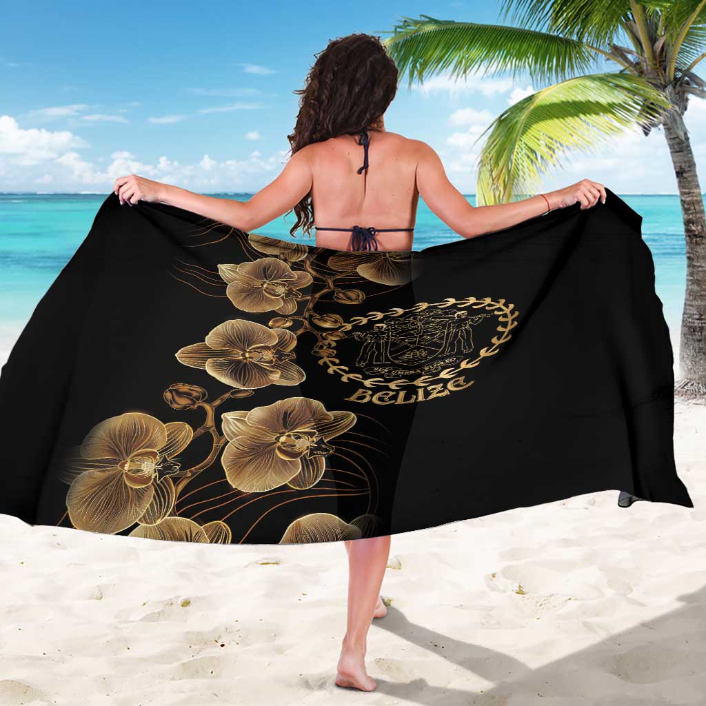 Belize Gold Orchid Sarong Luxury Stylized