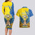 Ukraine Independence Day Couples Matching Long Sleeve Bodycon Dress and Hawaiian Shirt Ukrainian Dove Sunflower - Wonder Print Shop