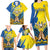 Ukraine Independence Day Family Matching Long Sleeve Bodycon Dress and Hawaiian Shirt Ukrainian Dove Sunflower - Wonder Print Shop