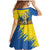 Ukraine Independence Day Family Matching Mermaid Dress and Hawaiian Shirt Ukrainian Dove Sunflower - Wonder Print Shop