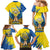 Ukraine Independence Day Family Matching Mermaid Dress and Hawaiian Shirt Ukrainian Dove Sunflower - Wonder Print Shop