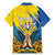 Ukraine Independence Day Family Matching Mermaid Dress and Hawaiian Shirt Ukrainian Dove Sunflower - Wonder Print Shop