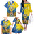 Ukraine Independence Day Family Matching Off The Shoulder Long Sleeve Dress and Hawaiian Shirt Ukrainian Dove Sunflower - Wonder Print Shop