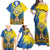 Ukraine Independence Day Family Matching Off Shoulder Maxi Dress and Hawaiian Shirt Ukrainian Dove Sunflower - Wonder Print Shop