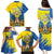 Ukraine Independence Day Family Matching Puletasi and Hawaiian Shirt Ukrainian Dove Sunflower - Wonder Print Shop