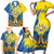 Ukraine Independence Day Family Matching Short Sleeve Bodycon Dress and Hawaiian Shirt Ukrainian Dove Sunflower - Wonder Print Shop