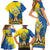 Ukraine Independence Day Family Matching Short Sleeve Bodycon Dress and Hawaiian Shirt Ukrainian Dove Sunflower - Wonder Print Shop