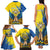 Ukraine Independence Day Family Matching Tank Maxi Dress and Hawaiian Shirt Ukrainian Dove Sunflower - Wonder Print Shop