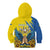 Ukraine Independence Day Kid Hoodie Ukrainian Dove Sunflower - Wonder Print Shop