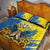 Ukraine Independence Day Quilt Bed Set Ukrainian Dove Sunflower - Wonder Print Shop