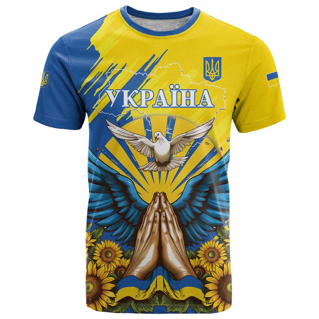 Ukraine Independence Day T Shirt Ukrainian Dove Sunflower