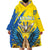 Ukraine Independence Day Wearable Blanket Hoodie Ukrainian Dove Sunflower - Wonder Print Shop