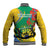 Gabon Independence Day Baseball Jacket Gabonaise Flamboyant African Pattern - Wonder Print Shop