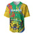 Gabon Independence Day Baseball Jersey Gabonaise Flamboyant African Pattern - Wonder Print Shop