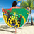 Gabon Independence Day Beach Blanket Gabonaise Flamboyant African Pattern - Wonder Print Shop