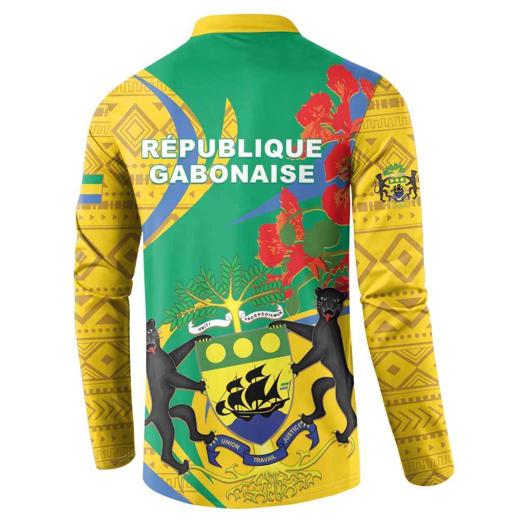 Graphic sweatshirt in yellow and green with Gabon independence print