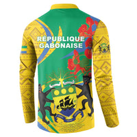 Graphic sweatshirt in yellow and green with Gabon independence print