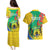 Gabon Independence Day Couples Matching Puletasi and Hawaiian Shirt Gabonaise Flamboyant African Pattern - Wonder Print Shop