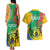 Gabon Independence Day Couples Matching Tank Maxi Dress and Hawaiian Shirt Gabonaise Flamboyant African Pattern - Wonder Print Shop