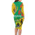 Gabon Independence Day Family Matching Long Sleeve Bodycon Dress and Hawaiian Shirt Gabonaise Flamboyant African Pattern - Wonder Print Shop