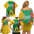 Gabon Independence Day Family Matching Off Shoulder Short Dress and Hawaiian Shirt Gabonaise Flamboyant African Pattern - Wonder Print Shop