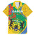 Gabon Independence Day Family Matching Puletasi and Hawaiian Shirt Gabonaise Flamboyant African Pattern - Wonder Print Shop